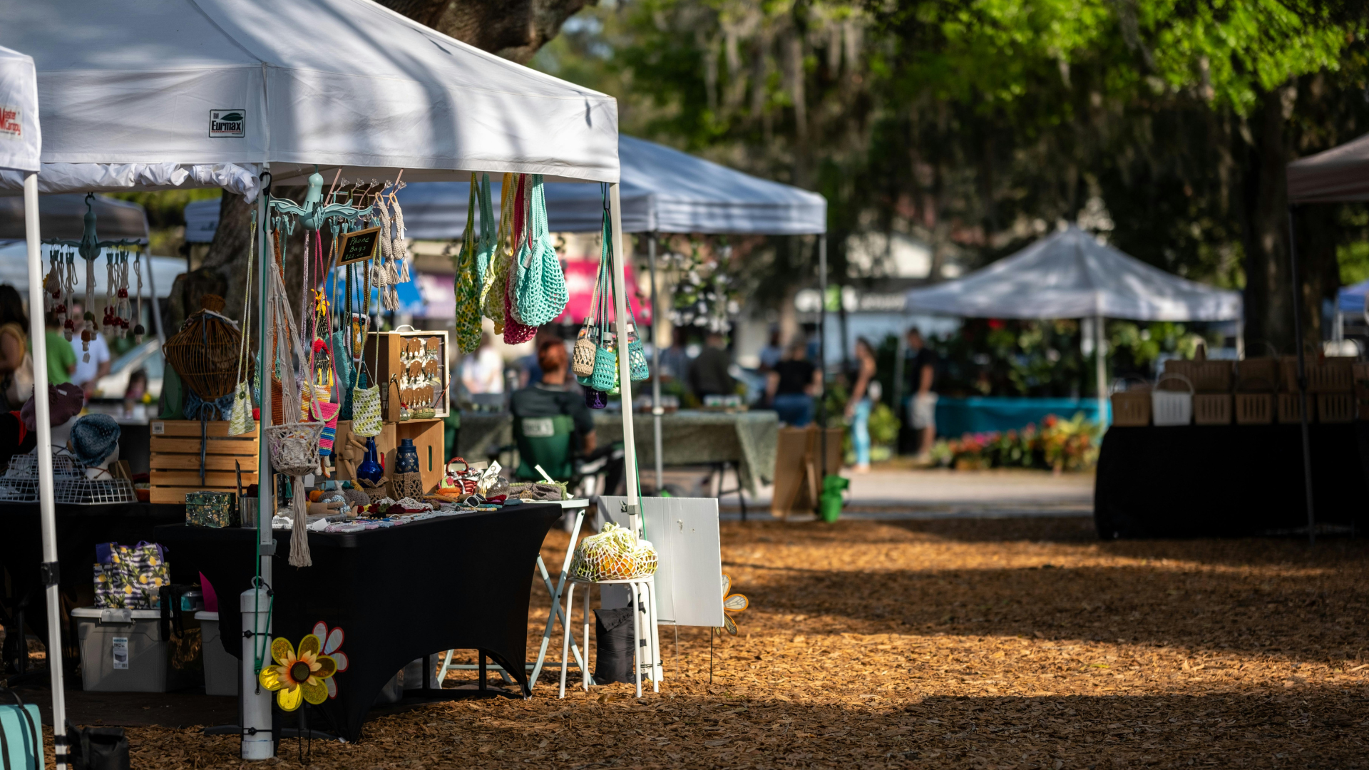 vendors at a farmers market in need of insurance